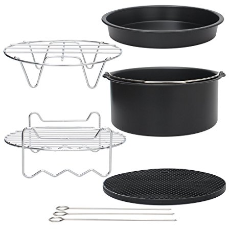 Stillcool Universal Air Fryer Accessories Set of 5 Deep Fryer Fit all Standard Air Fryer 3.2-5.8QT (5)