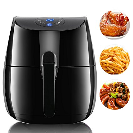 Air Fryer XL 3.7 QT，Electric Air Fryer Non-stick Multi-Cooker Oilless Cooker，1350W (3.5L Air Fryer)