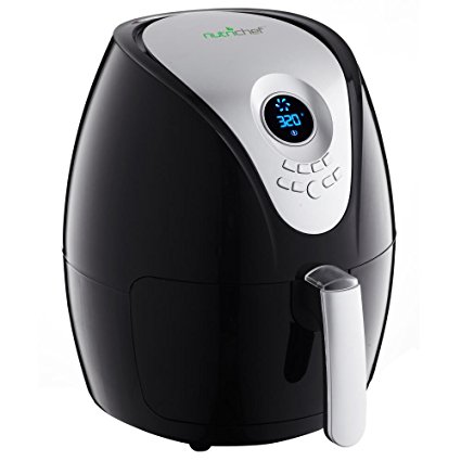 NutriChef AZPKAIRFR28 Electric Air Fryer, 12.25 x 14.75x 12.25, Black