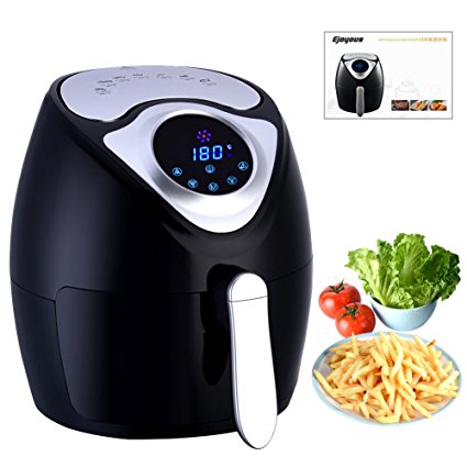 Air Fryer, Ejoyous Multi-function Electric Air Fryer with Rapid Air Circulation Technology and Time /Temperature Control LED Display,2.6L 1300W (Air fryer)