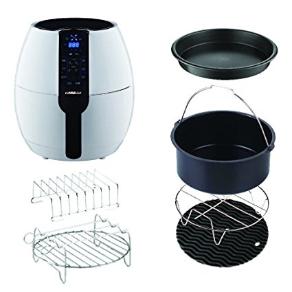 GoWISE USA 3.7-Quart Air Fryer w/8 Cook Presets with 6 pc. Accessory Set