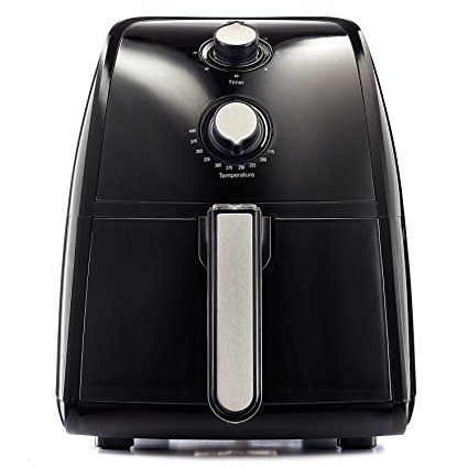 BELLA 14538 Electric Hot Air Fryer with Removable Dishwasher Safe Basket, 2.5 L, Black