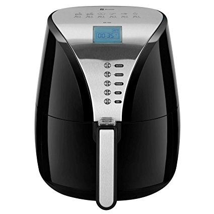 Zelancio IDD-1500 Digital LCD Display Stainless Steel Air Fryer with Easy One-touch Cooking Options. Premium Multifunctional Cooker - Healthy Way to Fry with 80% Less Fat!