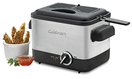 Cuisinart CDF-100 Compact 1.1-Liter Deep Fryer, Brushed Stainless Steel