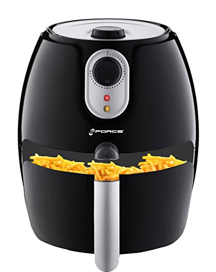 GForce Air Fryer with 2.6 Liter Capacity Of Healthy Oil Free Cooking with Built in Temperature Control and Timer