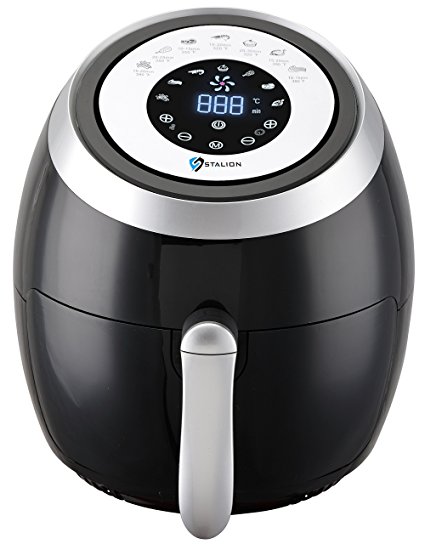 Digital Air Fryer Deep Oven Cooker (3.8-Quart Basket 5L-Frying Pot) Programmable Electric Powered Machine Airfryer Kit