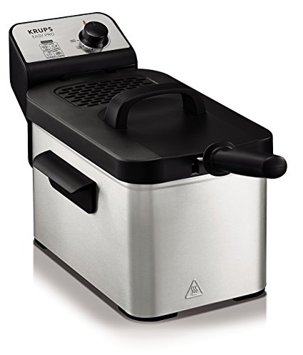 Krups KJ33 Easy Pro 2.5 L Deep-Fryer with Snack Accessory with Food Presets and Timer, Stainless Steel